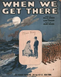 When We Get There - As Sung by Curtis and Rubell - 1917 - Sheet Music   - Picture 1 of 2