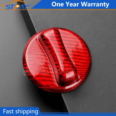 Red Fuel Gas Tank Cap Cover Carbon Fiber For Nissan 200SX 240SX 300ZX 350Z 370Z - Image 1 of 4