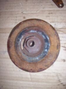 VINTAGE 1958 FORD 861 TRACTOR -ENGINE SPIN ON FILTER ADAPTER PLATE - RUSTY