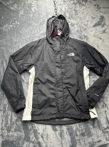 Chaqueta de lluvia The North Face Hyvent para mujer talla pequeña negra blanca ligera - Imagen 1 de 7