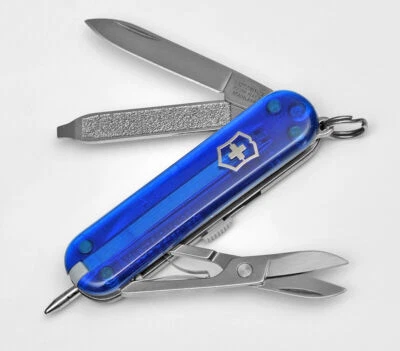 NEW in Box Victorinox Swiss Army 58mm Knife SIGNATURE BLUE 0.6225.T2 Classic Pen - Image 1 of 4