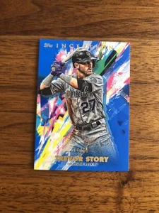 2020 Topps Inception Trevor Story Blue Parallel /25 Colorado rockies - Picture 1 of 2