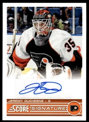 2013-14 Score Signatures Jeremy Duchesne Auto Philadelphia Flyers #SS-JD R1 - Image 1 of 2