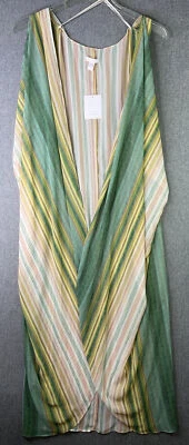 Lauren Conrad Sheer Duster Womens L-XL  Sleeveless See-Thru Open Front New WS23 - Image 1 of 4