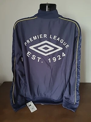Chaqueta de hombre Umbro Premier League completa a presión, azul marino, talla L Foto 1 de 4