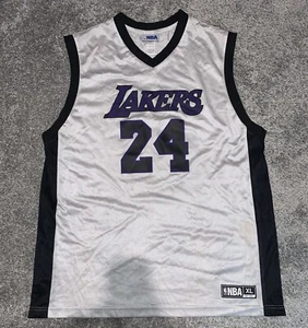 Maglia Kobe Bryant Los Angeles Lakers #24 NBA GRIGIO GRIGIO NERO VIOLA XL RARA - Foto 1 di 8