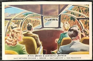 CALIFORNIA ZEPHYR VISTA KUPPEL AUTO INNENRAUM ~ BURLINGTON RIO GRANDE WESTERN PACIFIC - Bild 1 von 2