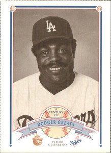 1989 Dodgers Smokey Greats Baseball Card #94 Pedro Guerrero