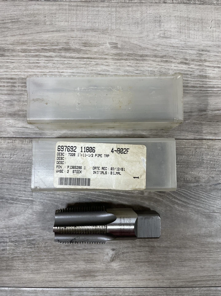 Vintage Greenfield Tap NOT MO496 P 1-11-1/2 NC Maintenance GTD HS USA￼ Taper Pip - Image 1 of 4