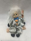 Unique Vintage Mini Hand-painted Cat Marionette Doll On Swing