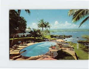 Postcard Pool View Naniloa Hotel Hilo Hawaii USA - Picture 1 of 2