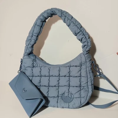 Disney/Bioworld STITCH quilted shoulder/crossbody Handbag w/eyeglasses case. - Image 1 of 4
