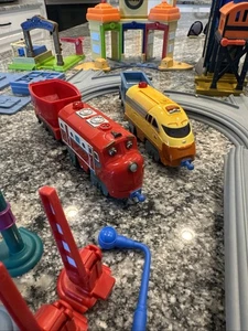 All Around Chuggington Train Set Interactive Railway Incomplete W/ Two Engines - Picture 1 of 24