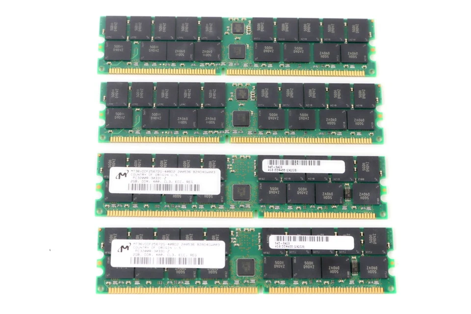 Micron 8GB (4 x 2GB) DDR 400 Memory DIMM RAM MT36VDDF25672G | Fast Ship, US S... - Image 1 of 1