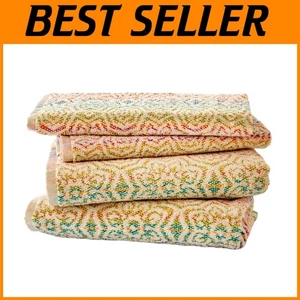 Striped Medallion Bath & Hand Towels - Picture 1 of 9