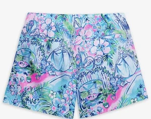 2025 Disney Parks Shorts Cinderella Lilly Pulitzer XL Lilo Linen Castle Carriage - Picture 1 of 7