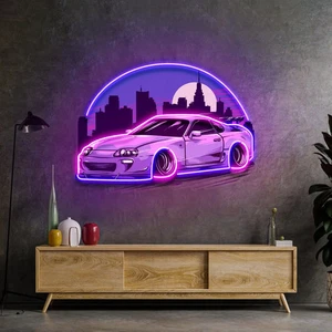 Sportwagen Leuchtreklame Auto Geschwindigkeit Geschäft Geschäft Wandbehang UV gedruckt Schild - Bild 1 von 5