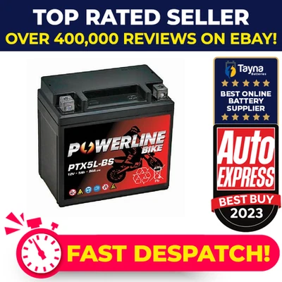 PTX5L-BS Replaces YTX5L-BS BATTERY 50CC 90CC 110CC ATV QUAD NTS5LBS - Image 1 of 4