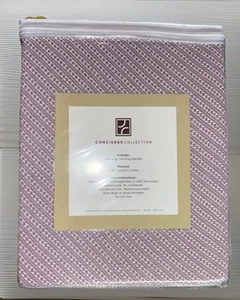 Concierge Collection 100% Egyptian Cotton King/Cal King Blanket NIB Blue/White - Picture 1 of 3