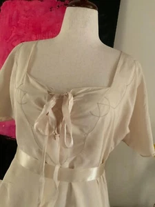 20er Jahre Seidennachthemd / Kleid - L - XL - antikes Seidennachthemd / Kleid - Bild 1 von 24