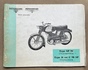 Motobecane Motoconfort Spare Part Catalog Type SP 98 D & C98 SP French Texts - Picture 1 of 2