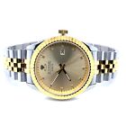 IceTime Jubilee 41mm Mens Two Tone Steel Watch Gold Dial Iced 0.10ct Diamonds