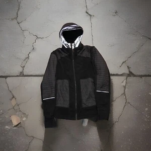 Lululemon Women's Fleecy Keen Double Full Zip Quilted Hooded Jacket Sz 10 Black - Picture 1 of 19