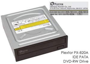 DVD Burner Plextor PX-820A CD - ROM Cd-Rw Dvd-Rom Dvd-Rw Black Ide Pata 40pol - Picture 1 of 4