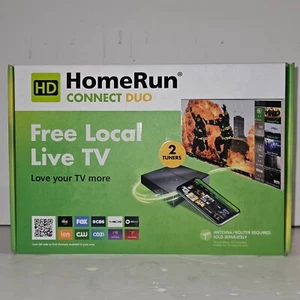 HDHomeRun CONNECT DUO 2-Tuner TV Receiver HDHR5-2US OTA Live TV Streamer NEW - Picture 1 of 7