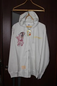 by Ed Hardy Christian Audigier white Hoodie-Sweatshirt sizes XL-2XL - Picture 1 of 9