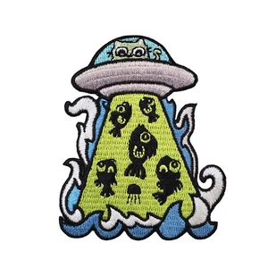 Parche OVNI Alien Cat - Parche de moral de gancho y bucle | Parche de hierro - Imagen 1 de 4