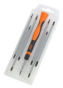 8-teiliges Präzisions-Schraubendreher-Bit-Set - 120 mm lang flach, Kreuzschlitz & Sternspitzen - Bild 1 von 1