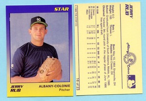 1989 The Star Co.,- Albany-Colonie Yankees - Jerry Rub - Box 197