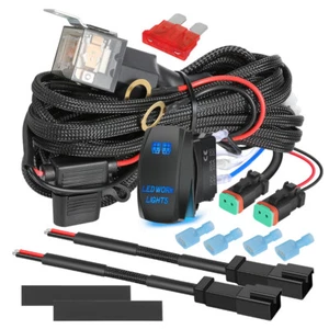 2-Lead DT Connector Wiring Harness Kit Relay Fuse Switch For LED Work Light Pod - Bild 1 von 8