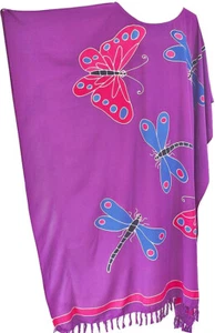RIA Lila Libelle Kaftan Kleid Kaftan Hippy Style Sommerurlaub Kaftan Hand - Bild 1 von 3