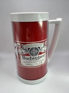 Budweiser Thermo-Serv Insulated Plastic Beer Mug Artfest 1982 Anheuser Busch - Picture 1 of 10