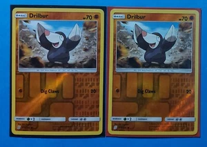 2x reverse holo Drilbur 118/236 Pokemon card SM Unified Minds common NM - Picture 1 of 1