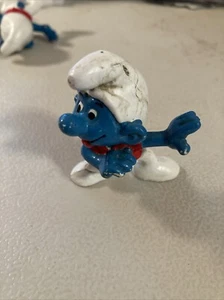 Figura Pitufo Monopatín Vintage Los Pitufos PVC Peyo - Imagen 1 de 2