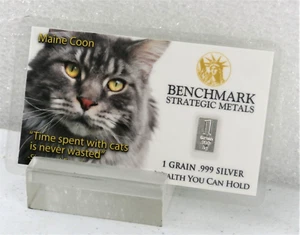 SILBER 1/15 GRAMM 999 FEINBARREN MAINE COON KITTY KATZENLIEBHABER SERIE 19a - Bild 1 von 5