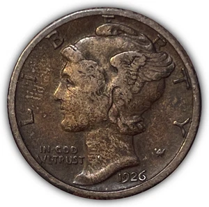 1926-S Mercury Silver Dime Extremely Fine XF Coin #22551 - Picture 1 of 3