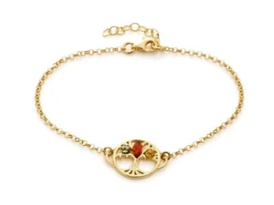 Bernsteinarmband, 925 Silber vergoldet mit mehrfarbigem, baltischem Bernstein - Bild 1 von 3