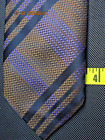 Joseph Abboud Brown Tie with Purple and Black Stripes 62" Long 3.5" Wide