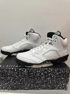 Nike Air Jordan 5 Retro shoe White Black DD0587-110 men size 13 New Fast ship - Picture 1 of 6