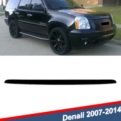 For GMC Yukon Denali XL 2007-2014 Gloss Black Front Hood Panel Trim Molding New Foto 1 de 4