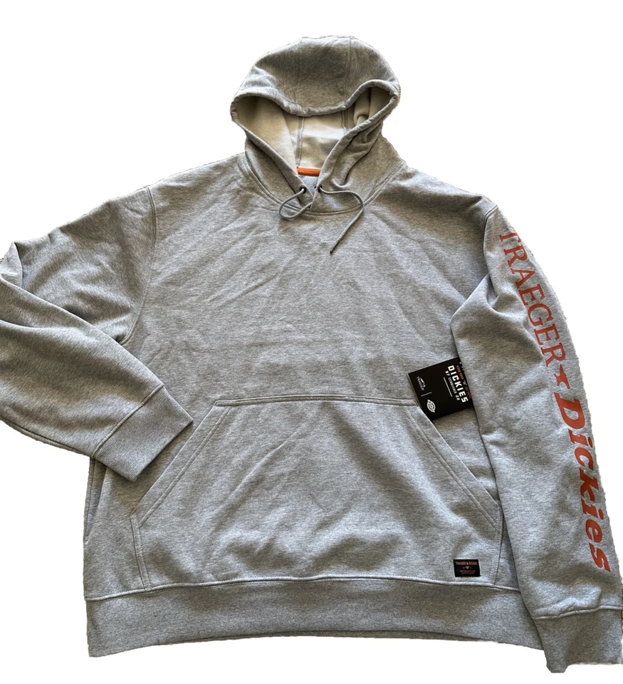 Dickies Traeger Hoodie Sweatshirt Long Sleeve Drawstring Mens L Black