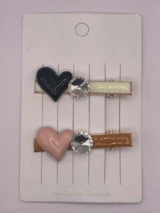 Hermosa empuñadura de cabello de metal en forma de corazón de mezcla de colores para niños - Imagen 1 de 2