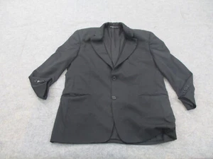 Hugo Boss Blazer Mens 42 Short Black Coat 100% Wool 2 Button Jacket USA Made - Picture 1 of 10