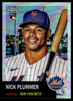 2022 TOPPS CHROME PLATINUM REFRACTOR Nick Plummer Rookie New York Mets #82 R95 - Image 1 of 2