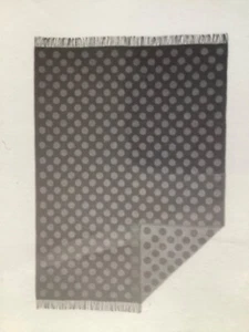 IKEA Ravaror 100% Wool Throw Blanket Blue Spotted 59 x 79" 204.545.80 - Picture 1 of 3