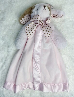 NUEVO CON ETIQUETAS BEARINGTON Rosa Marrón PERRO WIGGLES Acurrucado Seguridad Bebé Manta Lovey Foto 1 de 3